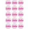 Papel de azúcar palabra Barbie 5 cm (15) - María Lunarillos