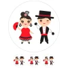 Papel de azúcar Pareja Flamencos 20 cm - María Lunarillos