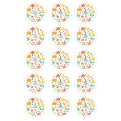 Papel de azúcar Playa mix 5 cm (15) - María Lunarillos