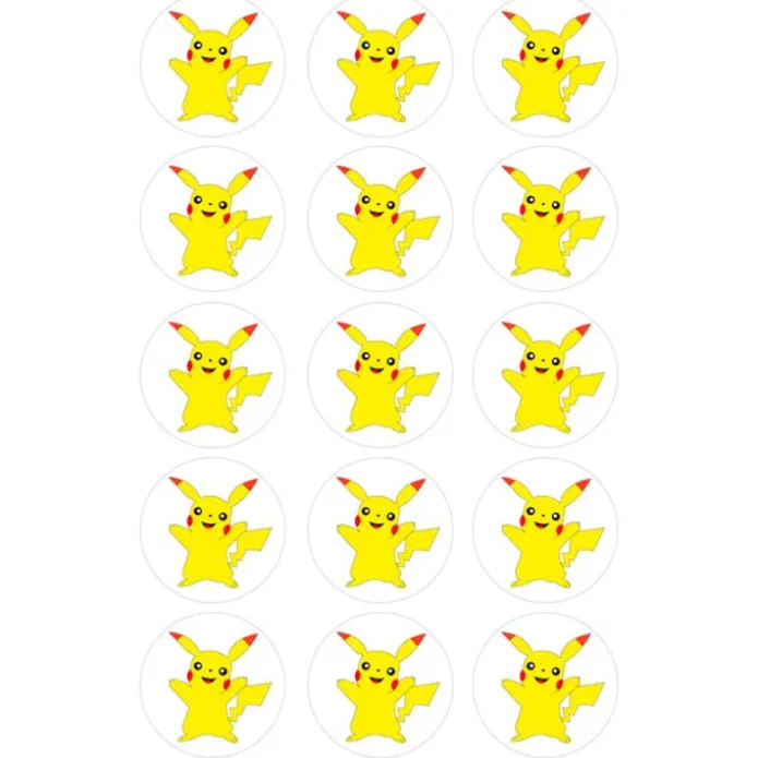 Papel de azúcar Pokémon Pikachu 5 cm (15) - María Lunarillos