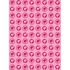 Papel de azúcar rosa siluetas Barbie - María Lunarillos