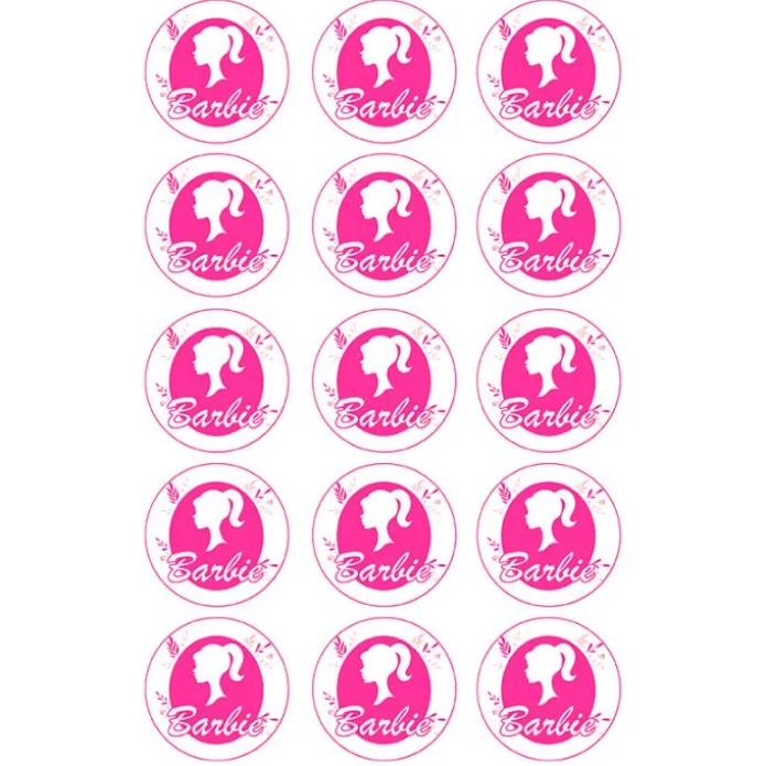 Papel de azúcar silueta Barbie 5 cm (15) - María Lunarillos