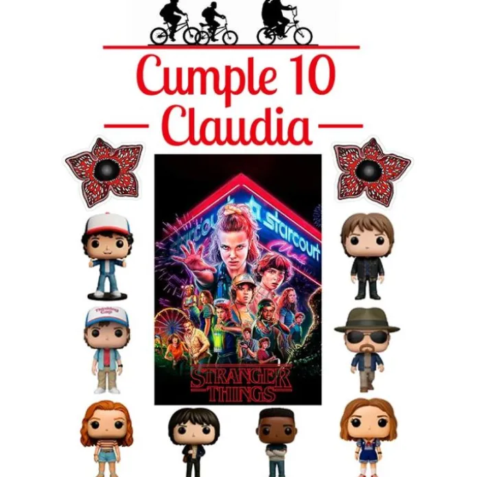 Papel de azúcar Stranger Things - Nombre y Rótulo personalizado A4 - Impresión personalizada