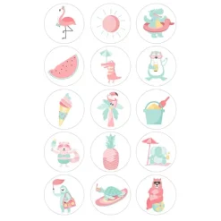 Papel de azúcar Vacaciones mix 5 cm (15) - María Lunarillos