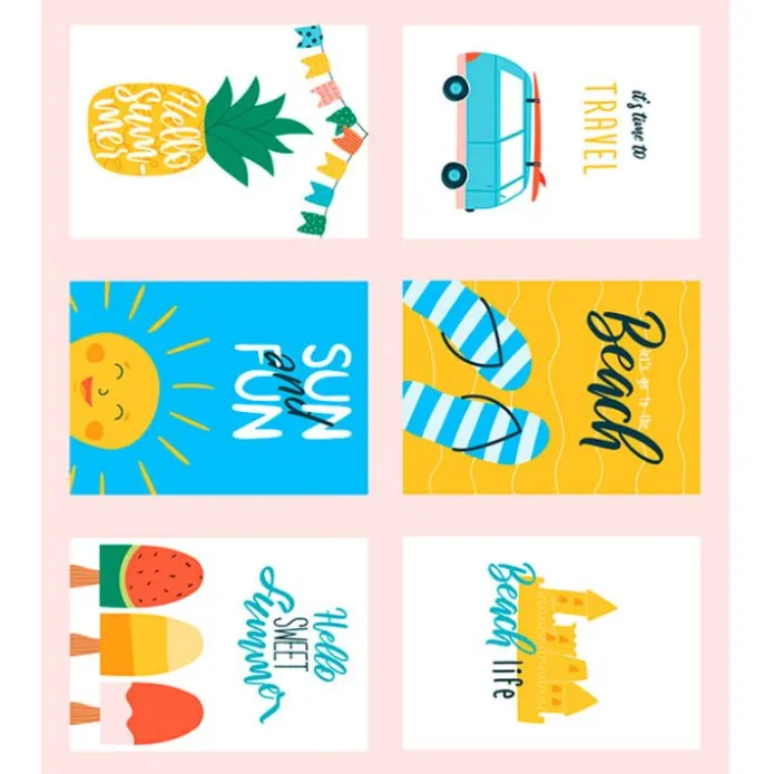 Papel de azúcar Verano mix A4 - María Lunarillos