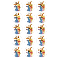 Papel de azúcar Winnie the Pooh y personajes 5 cm (15) - María Lunarillos