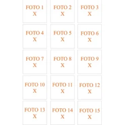 Papel de fibra vegetal - 15 fotos diferentes en Cuadrados de 5 cm - Impresión personalizada