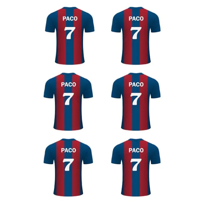 Papel de oblea - Camiseta fútbol Barcelona nombre y número 8 cm (6) - Impresión personalizada