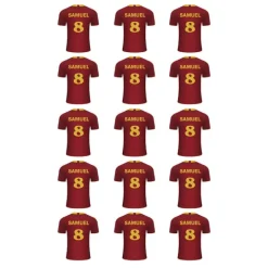 Papel de oblea - Camiseta fútbol España nombre y número 5 cm (15) - Impresión personalizada