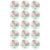 Papel de oblea con foto, nombre y fecha personalizada círculo 5 cm (15) - Mi Bautizo