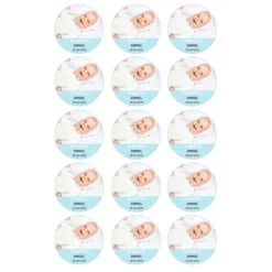 Papel de oblea con foto, nombre y fecha personalizada círculo 5 cm (15) - Mi Bautizo