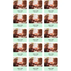 Papel de oblea con foto, nombre y fecha personalizada cuadrado 5 cm (15) - Mi Bautizo