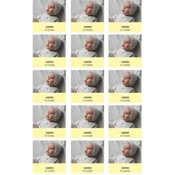 Papel de oblea con foto, nombre y fecha personalizada cuadrado 5 cm (15) - Mi Bautizo