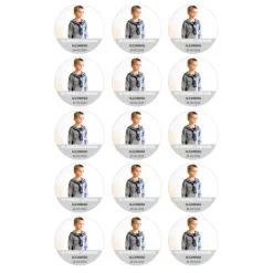 Papel de oblea con foto, nombre y fecha personalizada círculo 5 cm (15) - Mi Primera Comunión
