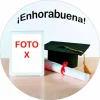 Papel de oblea con foto personalizada círculo 20 cm - Mi Graduación