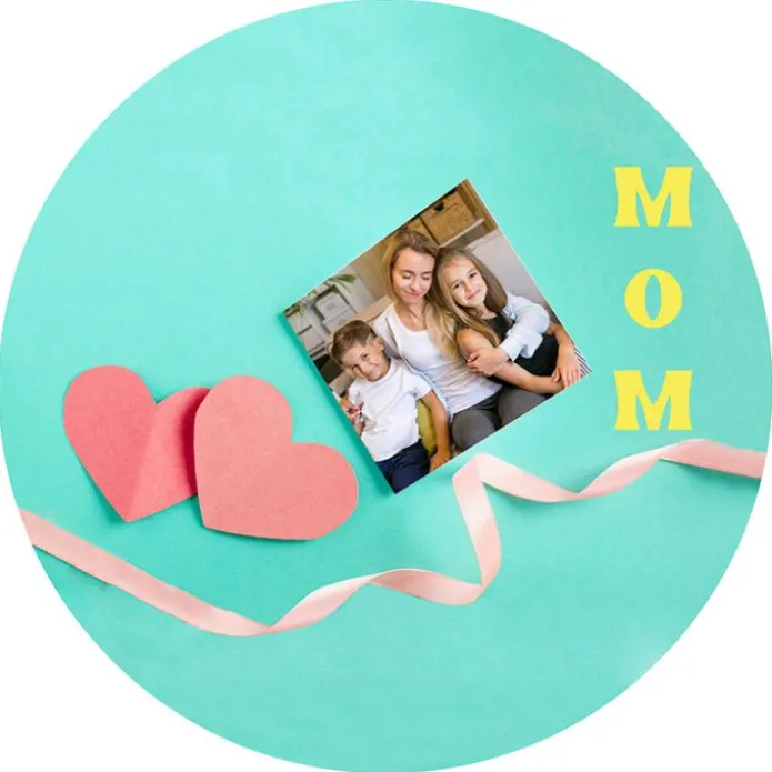 Papel de oblea - Día de la Madre con foto personalizada 20 cm - Impresión personalizada