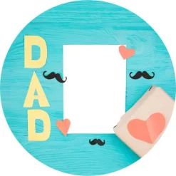 Papel de oblea - Día del Padre con foto personalizada 20 cm - Impresión personalizada