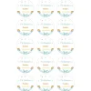 Papel de oblea - 15 diseños iguales en Círculos de 5 cm Nombre y fecha Mi Bautizo 1 - Impresión personalizada