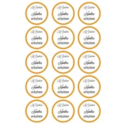 Papel de oblea - 15 diseños iguales en Círculos de 5 cm Nombre y fecha Mi bautizo - Impresión personalizada