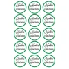 Papel de oblea - 15 diseños iguales en Círculos de 5 cm Nombre y fecha Nacimiento - Impresión personalizada