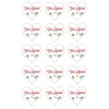 Papel de oblea - 15 diseños iguales en Círculos de 5 cm Nombres Just Married - Impresión personalizada