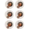 Papel de oblea - 6 diseños iguales en Círculos de 8 cm Foto y Rótulo Diseño 1 - Impresión personalizada