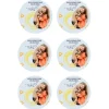 Papel de oblea - 6 diseños iguales en Círculos de 8 cm Foto y Rótulo Diseño 2 - Impresión personalizada