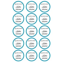 Papel de oblea - 15 diseños iguales en Círculos de 5 cm Nombre y fecha Mi primera comunión - Impresión personalizada