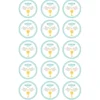Papel de oblea - 15 diseños iguales en Círculos de 5 cm Nombre y fecha Eucaristía Comunión - Impresión personalizada