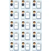 Papel de oblea - 15 diseños iguales en Cuadrados de 5 cm Mi primera comunión (azul) con foto personalizada
