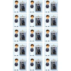 Papel de oblea - 15 diseños iguales en Cuadrados de 5 cm Mi primera comunión (azul) con foto personalizada