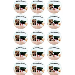 Papel de oblea - 15 diseños iguales en Círculos de 5 cm Mi Graduación - Impresión personalizada