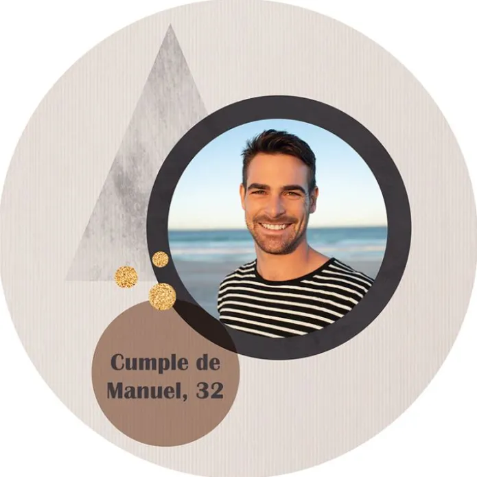 Papel de oblea - Foto y Rótulo Diseño 1 - 20 cm - Impresión personalizada