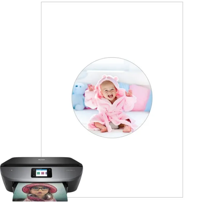 Papel de oblea grueso - Círculo de 12 cm - Impresión comestible personalizada