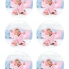 Papel de oblea grueso - 6 fotos iguales en Círculos de 8 cm - Impresión comestible personalizada