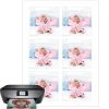 Papel de oblea grueso - 6 fotos iguales en Cuadrados de 8 cm - Impresión comestible personalizada