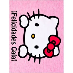 Papel de oblea - Hello Kitty con texto corto personalizado A4 - Impresión personalizada
