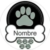 Papel de oblea - Nombre mascota perro o gato 20 cm - Impresión personalizada