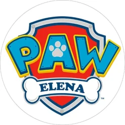 Papel de oblea - Nombre Patrulla Canina 20 cm - Impresión personalizada
