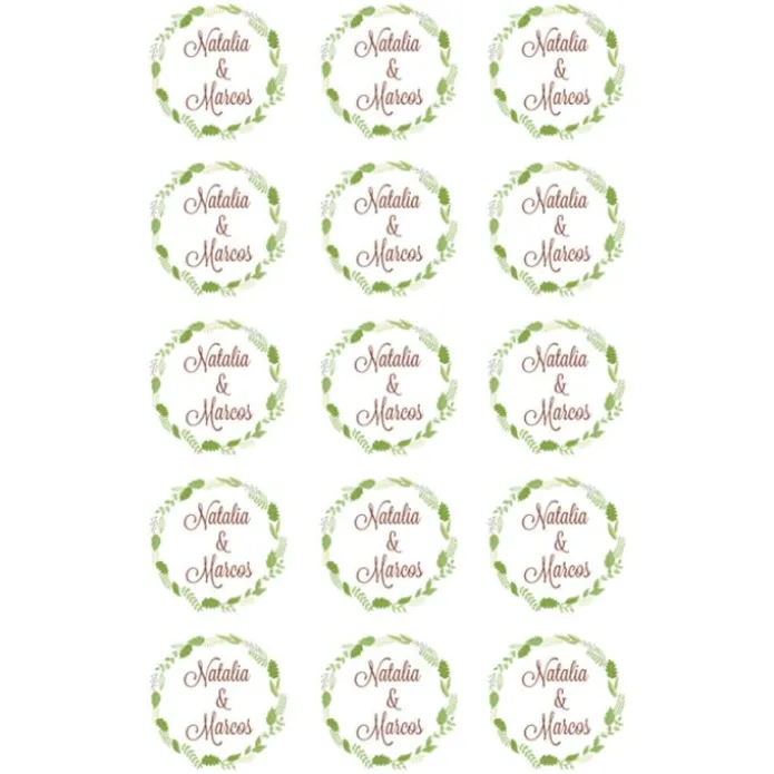 Papel de oblea - Nombres nº 2 - Impresión personalizada