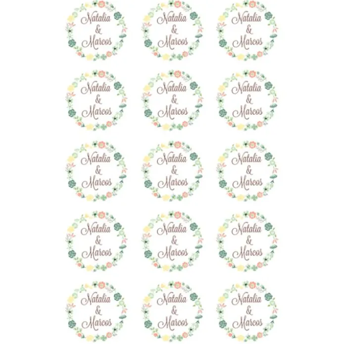 Papel de oblea - Nombres nº 4 - Impresión personalizada