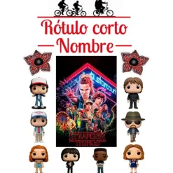 Papel de oblea Stranger Things - Nombre y Rótulo personalizado A4 - Impresión personalizada