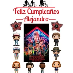 Papel de oblea Stranger Things - Nombre y Rótulo personalizado A4 - Impresión personalizada