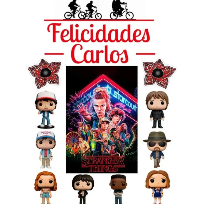 Papel de oblea Stranger Things - Nombre y Rótulo personalizado A4 - Impresión personalizada