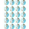 Papel multitransfer Mi primera comunión azul - 20 círculos iguales de 4,8 cm Nombre y fecha- Impresión comestible personalizada