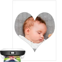 Papel multitransfer para merengues, chocolate e isomalt - Corazón de 20 cm - Impresión personalizada