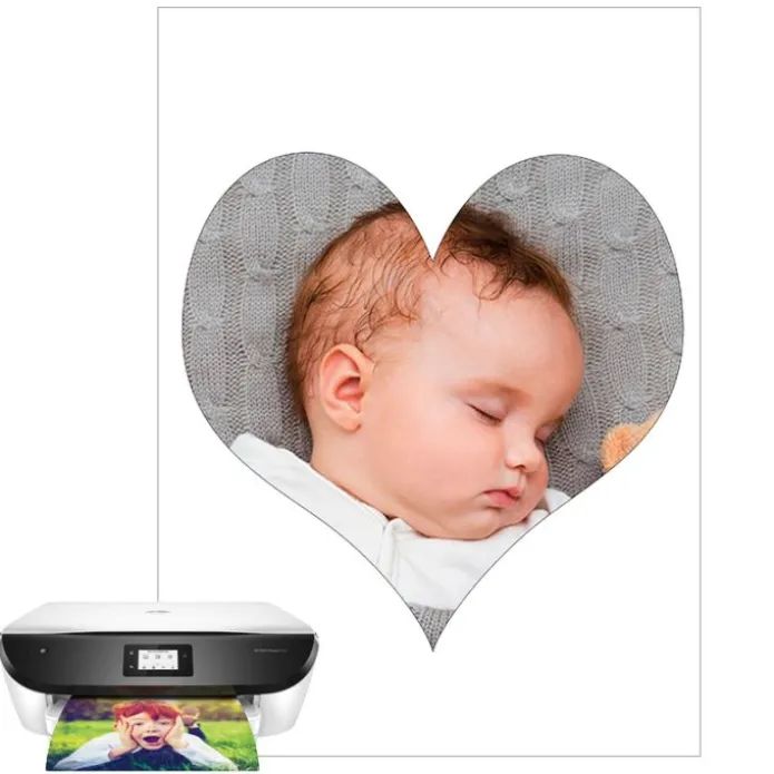Papel multitransfer para merengues, chocolate e isomalt - Corazón de 20 cm - Impresión personalizada