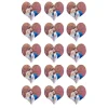 Papel multitransfer para merengues, chocolate e isomalt - 15 fotos iguales en Corazones de 5 cm - Impresión personalizada