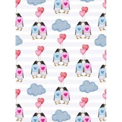Papel multitransfer para merengues, chocolate e isomalt Pingüinos enamorados - María Lunarillos