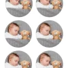 Papel multitransfer para merengues, chocolate e isomalt - 6 fotos iguales en Círculos de 8 cm - Impresión personalizada